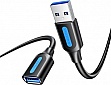 ���� ������ USB 3.2 AM/AF 1.5m 10Gbps PVC black Vention (CBOBG)