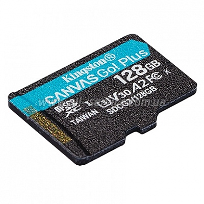   Kingston MicroSDXC 128GB Canvas Go! Plus Class 10 UHS-I U3 V30 A2 (SDCG3/128GBSP)
