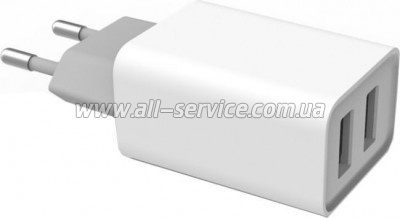   Colorway 2USB AUTO ID 2.1A 10W  (CW-CHS015-WT)