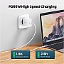 ���� ������ USB-C to USB-C 0.5m 3A 60W US264 white Ugreen (60517)