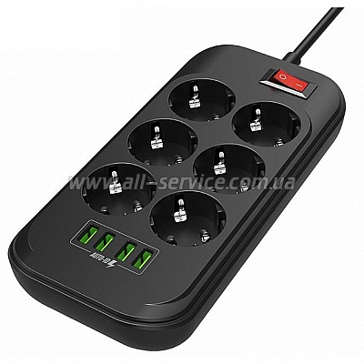   olorWay 6 / 4 USB Black 2M (CW-CHE64B)