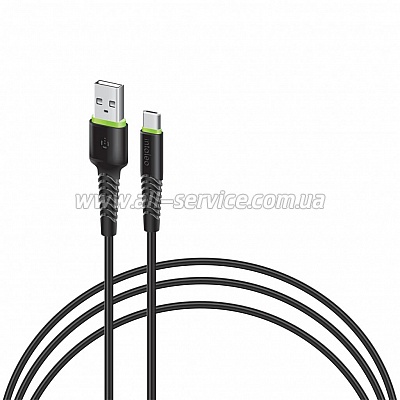   USB 2.0 AM to Type-C 0.2m CBFLEXT0 black Intaleo (1283126487446)