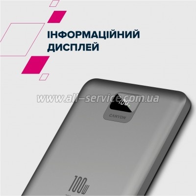   Canyon PB-2008 20000mAh PD/100W Q.C/3.0 (CNE-CPB2008DG)