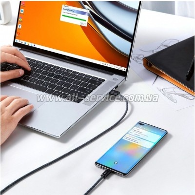 ���� ������ USB 2.0 AM to USB-C 2.0m 5A Gray Baseus (CALD000716)