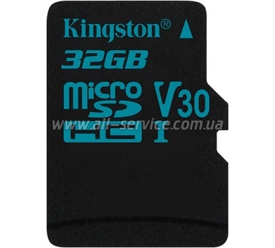   Kingston 32GB microSDHC C10 UHS-I U3 Canvas Go (SDCG2/32GBSP)