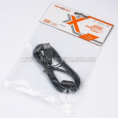   Maxxter  Micro USB2.0  AM/B mUSB, 1 .  (UF-AMM-1M)