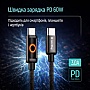 ���� ������ USB-C to USB-C 1.0m 3A PD60W black ColorWay (CW-CBPDCC103-BK)