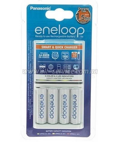   Smart-Quick Charger+Eneloop 4AA 1900 mAh NI-MH (K-KJ55MCC40E)