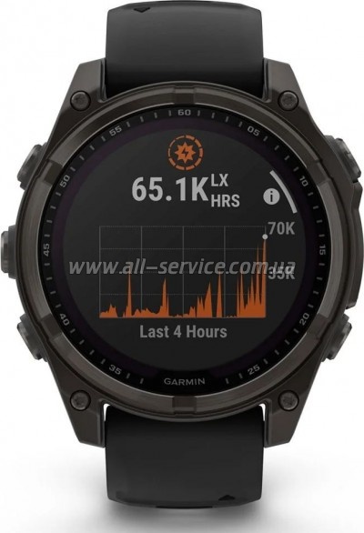 - Garmin fenix 8 47mm,Saph Solar,CrbnGry Ti/Blk,Blk/PblGryBnd (010-02906-11)