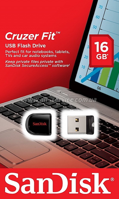  16Gb SANDISK USB Cruzer Fit (SDCZ33-016G-B35)