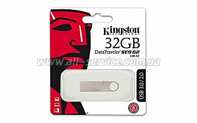  32GB Kingston DTSE9 G2 Metal Silver (DTSE9G2/32GB)