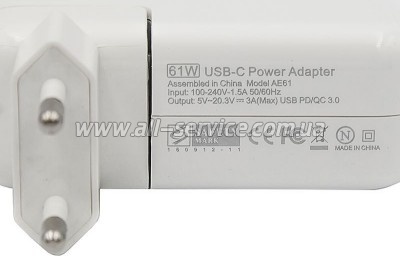 ���� �������� �� �������� PowerPlant APPLE 220V, 20V 61W (USB Type-C) (AP61HCUSB)
