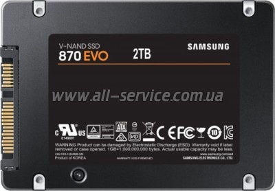  SSD 2.5" 2TB 870 EVO Samsung (MZ-77E2T0BW)