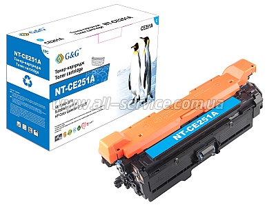  G&G  HP Color LaserJet CP3525n/ CP3520/ CM3530fs/ Canon LBP7780Cx/ 732 Cyan (G&G-CE251A)