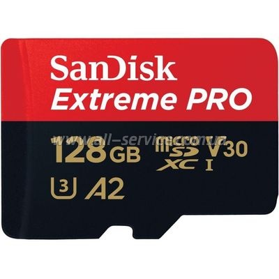   SanDisk 128GB microSDXC UHS-I U3 Extreme Pro + SD  (SDSQXCD-128G-GN6MA)
