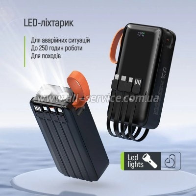 ������� ������������� ColorWay 30000mAh PowerHub PD 22.5W Black (CW-PB300LP07BK)