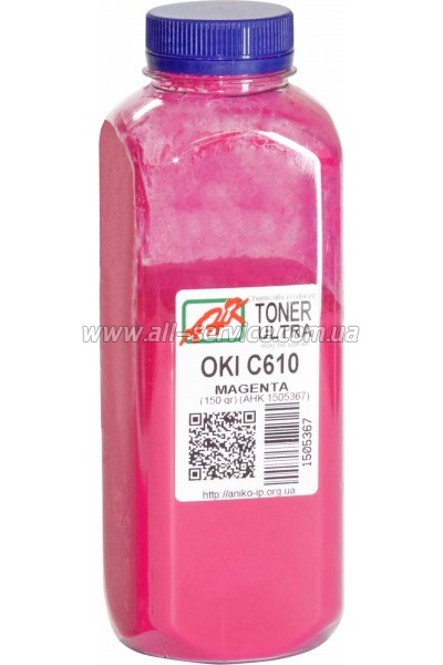 Тонер АНК OKI C610 бутль 150г Magenta (1505367) Тонер АНК OKI C610 бутль 150г Magenta (1505367)