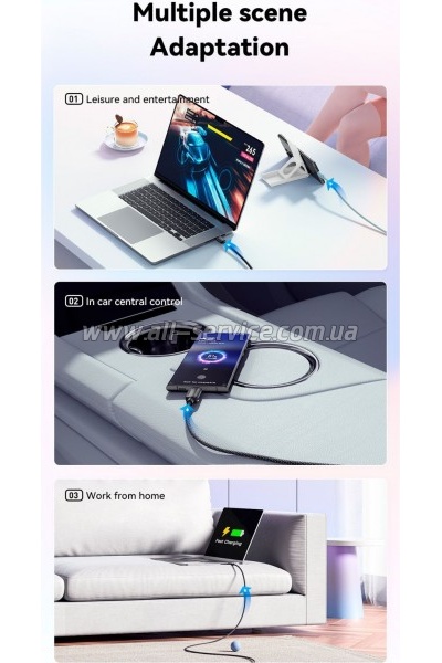 ���� ������ USB-C to USB-C 3.0m 100W black Essager (EXCTT1-WLC01-P)