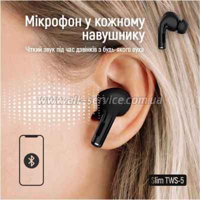 �������� ColorWay Slim TWS-5 Earbuds Black (CW-TWS5BK)