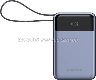   Canyon 20000mAh OnPower 600 PD/65W built-in cable Dark Grey (CNS-CPB600DG)