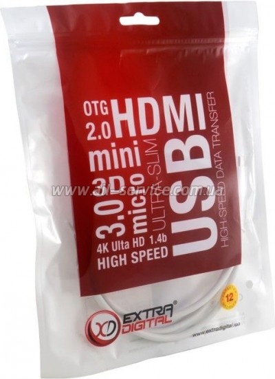 ���� ������ USB-C to USB-C 1.0m USB 3.1 Extradigital (KBU1674)
