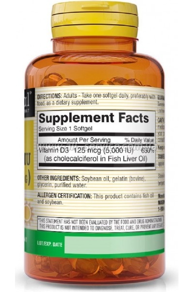  Mason Natural  D3 5000 , Vitamin D3, 100   (MAV15331)