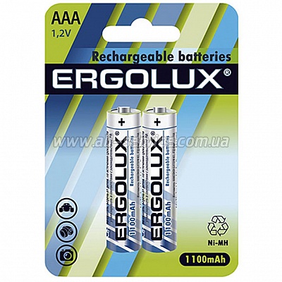 Ergolux AAA 1100 mAh Ni-MH * 2 R03/2bl (NHAA1100BL2)