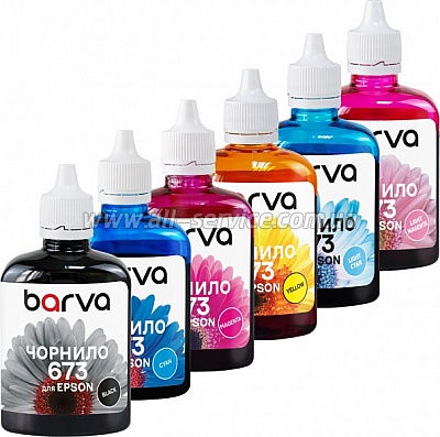 �������� ������ Barva Epson 673/ Epson L800/ L810/ L850/ L1800/ T6731 B/C/M/Y/LC/LM 6�90 � (L800-090-MP)