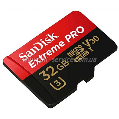   SANDISK microSDHC 32GB Extreme Pro A1 C10 V30 U3 100MB/s (SDSQXCG-032G-GN6MA)
