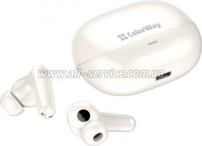 �������� ColorWay Slim TWS-1 Earbuds Long Life Beige (CW-TWS1BE)