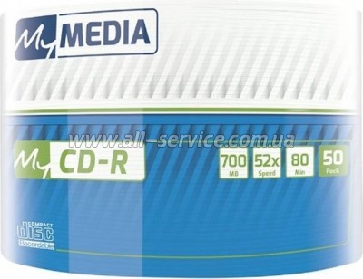 ���� MyMedia CD-R 700Mb 52x MATT SILVER Wrap 50 (69201)