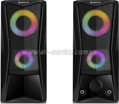   REAL-EL S-107 USB Black (EL121100017)