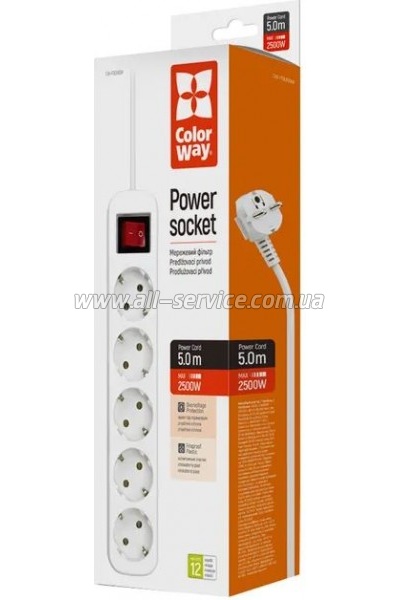   ColorWay CW-PSEA55W, 5 / 5M white (CW-PSEA55W)
