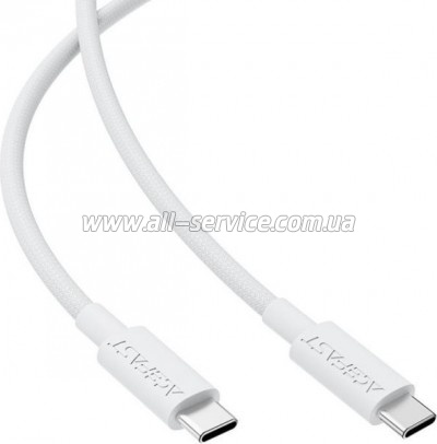 ���� ������ USB-C to USB-C 1.2m 3A white Acefast (6974316284253)