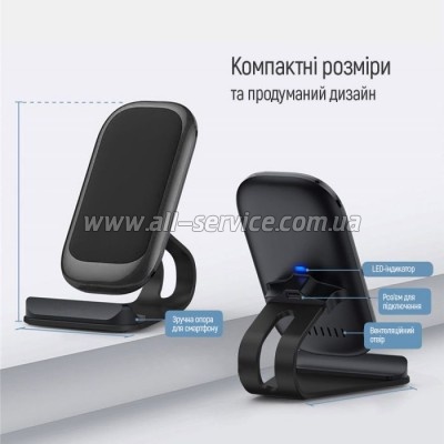   ColorWay Wireless Stand 15W Black (CW-CHW31Q-BK)