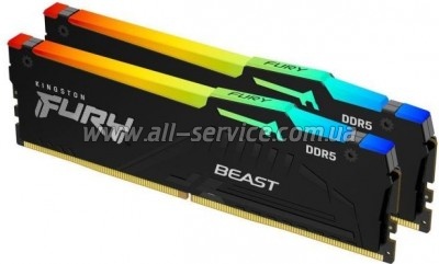     DDR5 16GB (2x8GB) 5200 MHz Beast RGB Kingston Fury (ex.HyperX) (KF552C36BBEAK2-16)