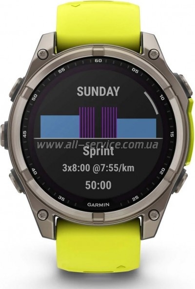 - Garmin fenix 8 47mm,Saph Solar, BareTi/Graphite,AmpYe/GrphBnd (010-02906-21)
