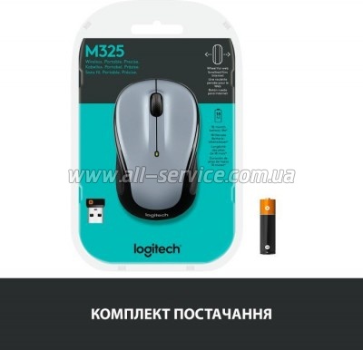 Logitech M325s Wireless Light Silver (910-006813)