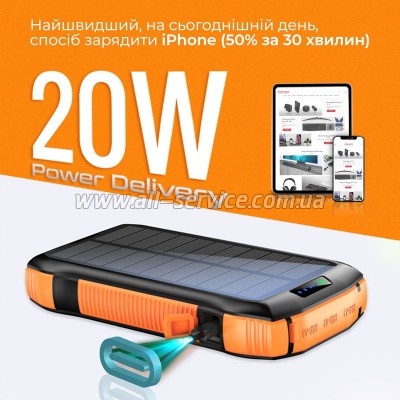 ������� ������������� Promate 20000mAh PD/ 20W (solartank-20pdqi.black)