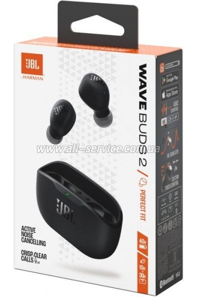  JBL Wave Buds 2 Black (JBLWBUDS2BLK)