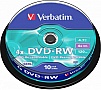 ���� Verbatim DVD-RW 4.7 GB/120 min 4x Cake Box 10�� (43552)