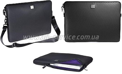    ACME MADE Smart Laptop Sleeve MB Pro 15 Matte Black Chevron