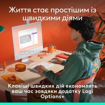  Logitech POP Icon Keys Bluetooth UA Off-White (920-013072)