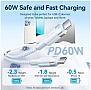 ���� ������ USB-C to USB-C 1.0m 60W aluminum alloy white Vention (TRDWF)