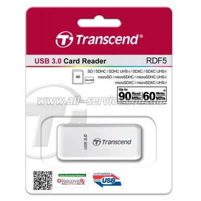 Transcend USB 3.0 White (TS-RDF5W)