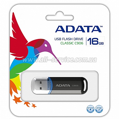  ADATA 16Gb C906 White USB 2.0 (AC906-16G-RWH)
