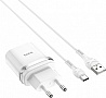 �������� ������� HOCO C12Q Smart USB QC3.0 + cable USB to USB-C 18W White (6931474716309)