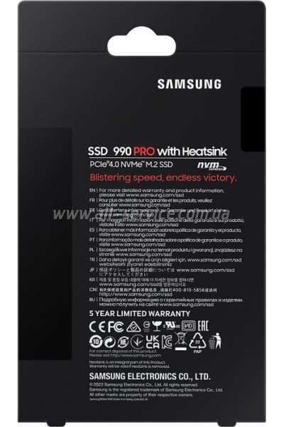  SSD M.2 2280 1TB 990 PRO with Heatsink Samsung (MZ-V9P1T0CW)
