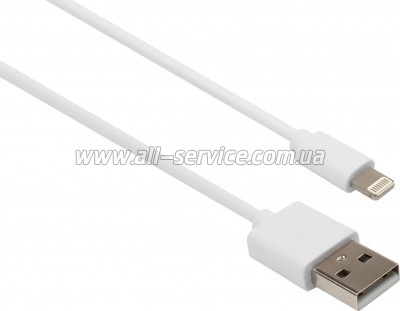 ���� ������ USB 2.0 AM to Lightning PVC 1m white Vinga (VCPDCL1W)