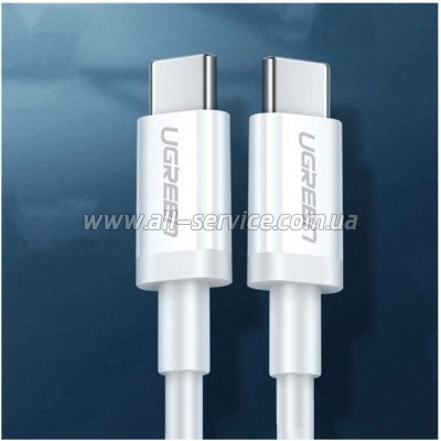 ���� ������ USB-C to USB-C 1.5m US264 18W ABS Cover White Ugreen (60519)
